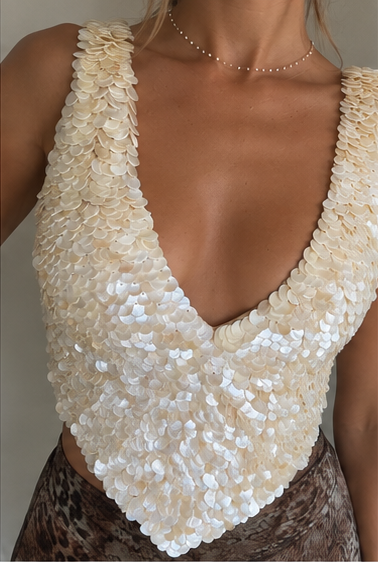 "MOANA" - Mother-of-pearl Top