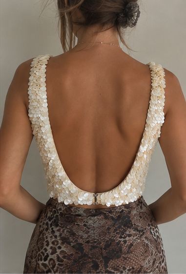 "MOANA" - Mother-of-pearl Top